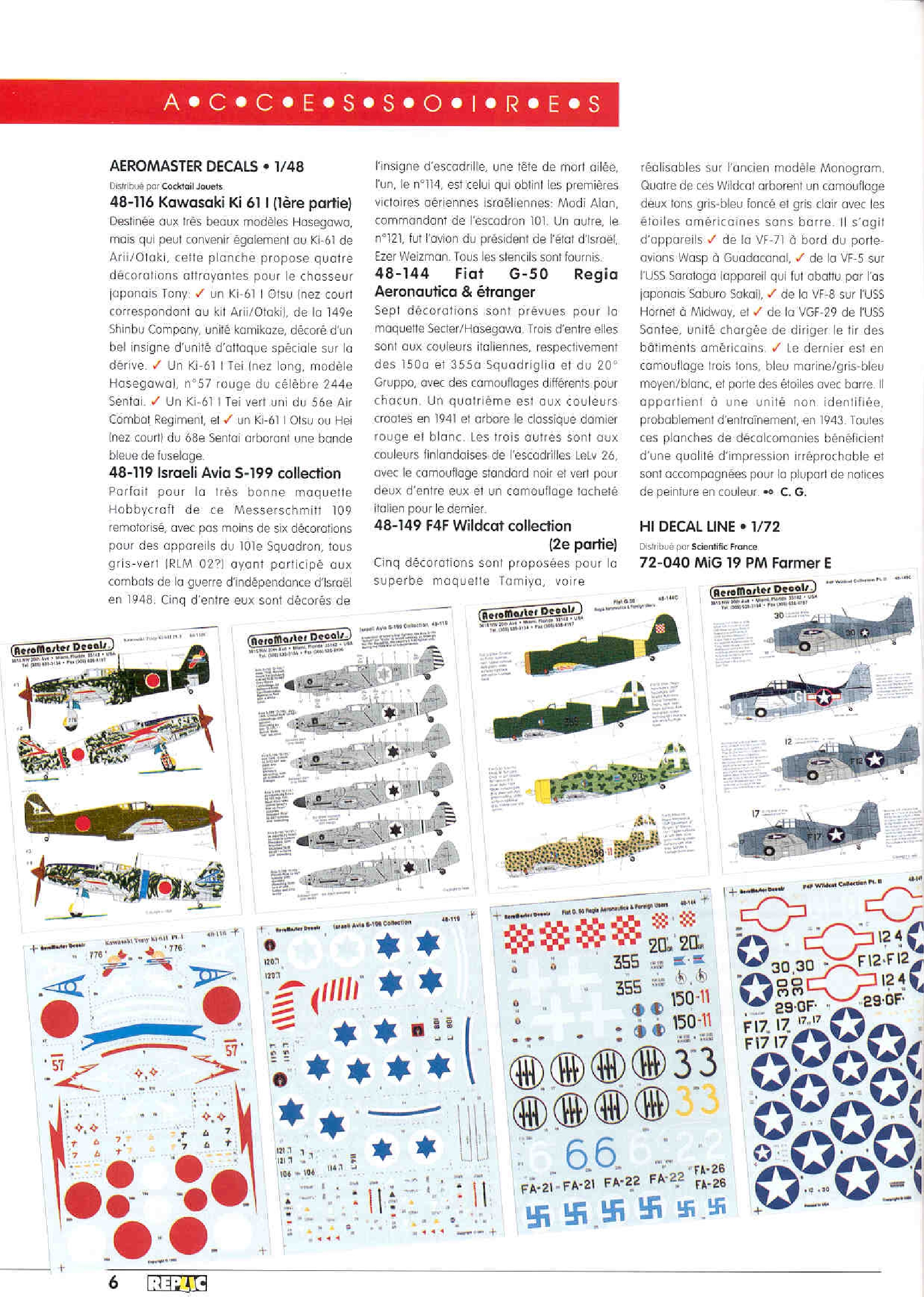 Replic 057 - Macchi MC-200, F-4C-D Phantom II, Spitfire Mk XIV